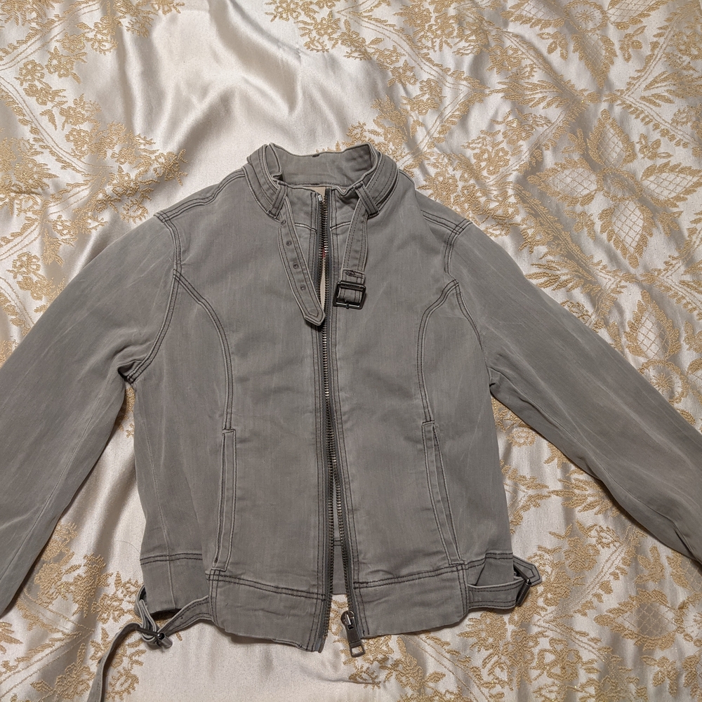Gray Zip-Up Jacket